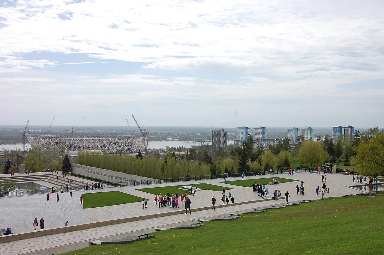 View from Mamayev Kurgan towards Volga River, April 2017 (40030089895)